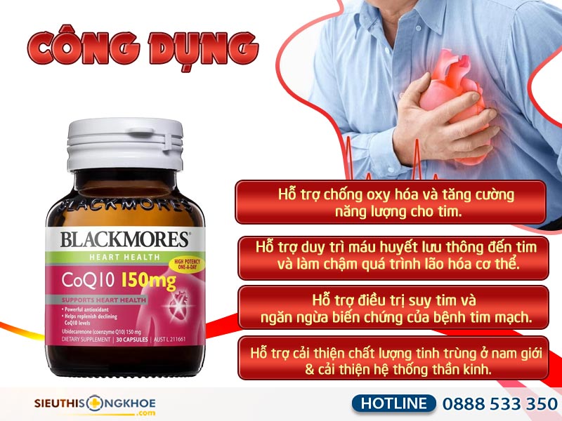 công dụng của blackmores coq10 150mg
