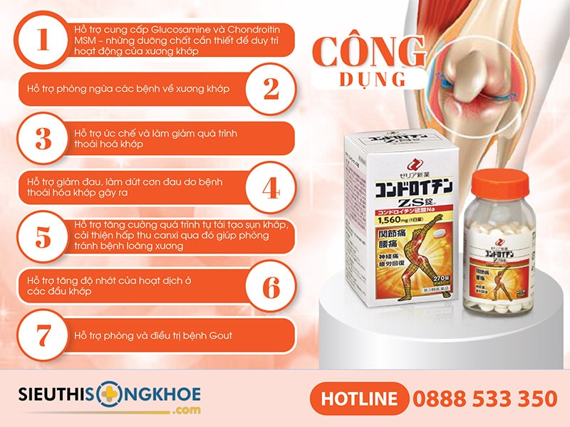 công dụng của viên uống zs chondroitin