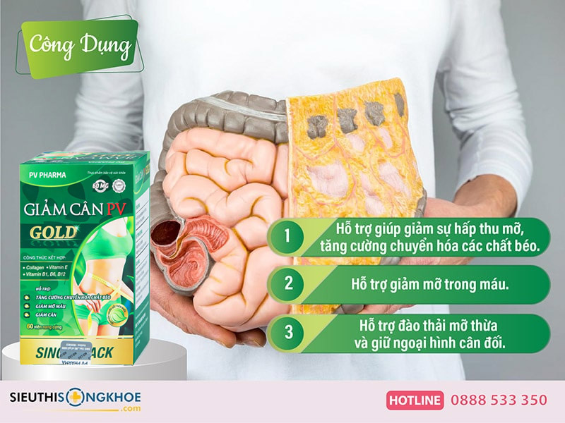 công dụng giảm cân pv gold