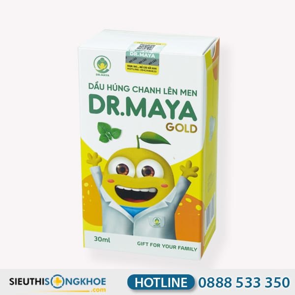 Dầu Húng Chanh Lên Men Dr. Maya Gold Hỗ Trợ Hạ Sốt & Cải Thiện Các Triệu Chứng Đường Hô Hấp Lọ 30ml