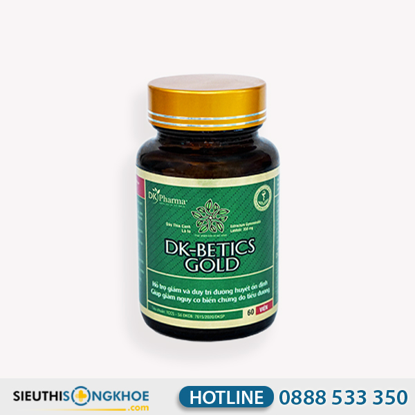 DK Betics Gold - Viên Uống Hỗ Trợ Điều Trị & Ngừa Biến Chứng Bệnh Tiểu Đường
