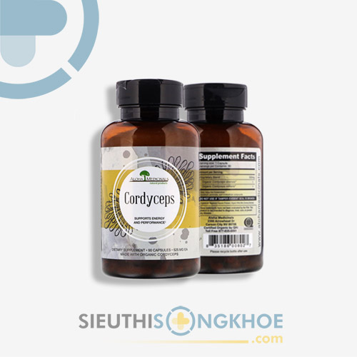 Đông Trùng Hạ Thảo Aloha Hỗ Trợ Tăng Cường Sức Khoẻ Sinh Lý Nam & Nữ Hộp 90 Viên