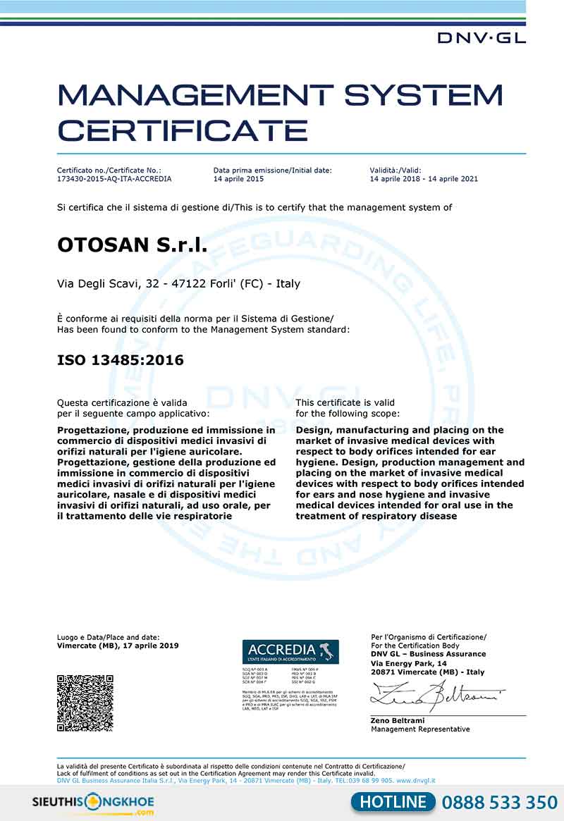giấy chứng nhận nhà máy iso siro ho fortuss otosan