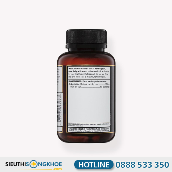 Go Ginkgo 9000+ - Viên Uống Hỗ Trợ Điều Hoà Khí Huyết & Tăng Cường Cải Thiện Trí Não