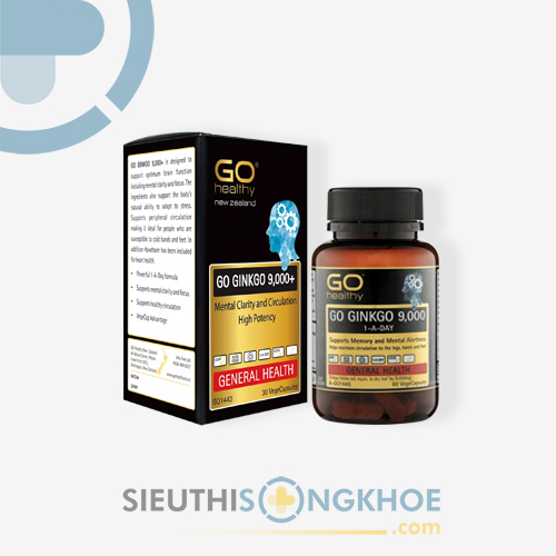 Go Ginkgo 9000+ - Viên Uống Hỗ Trợ Điều Hoà Khí Huyết & Tăng Cường Cải Thiện Trí Não