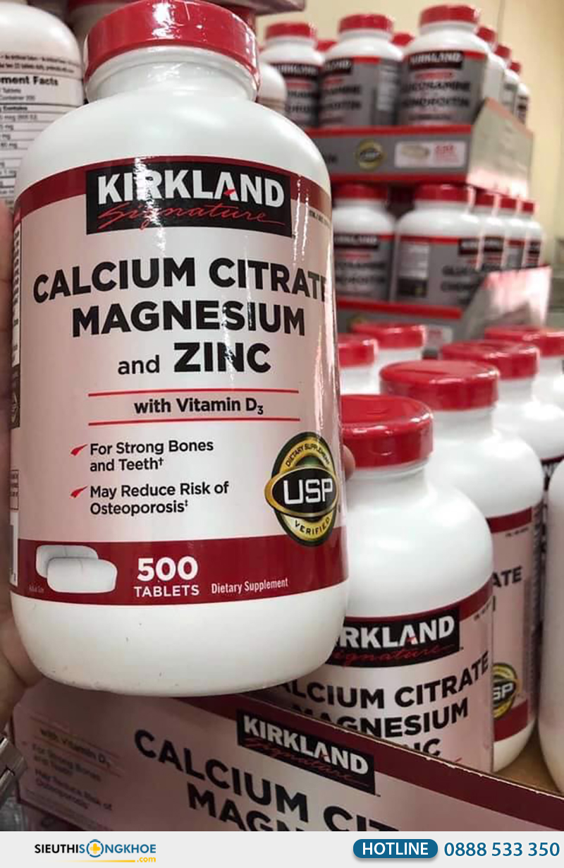 kirkland calcium citrate magnesium & zinc