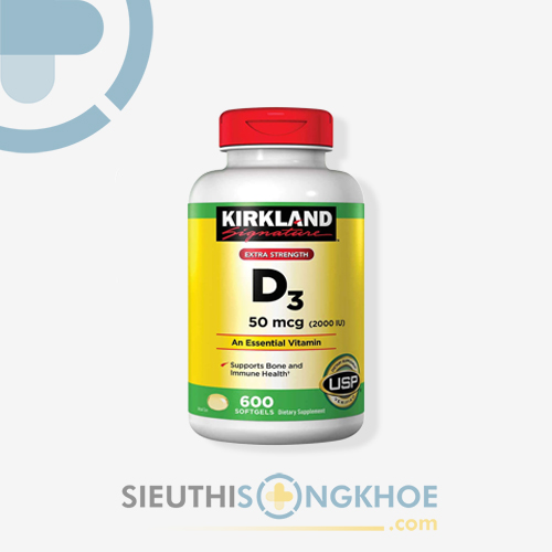 Kirkland D3 50mcg 2000IU Viên Uống Hỗ Trợ Tăng Cường Sức Khoẻ & Cải Thiện Xương Khớp