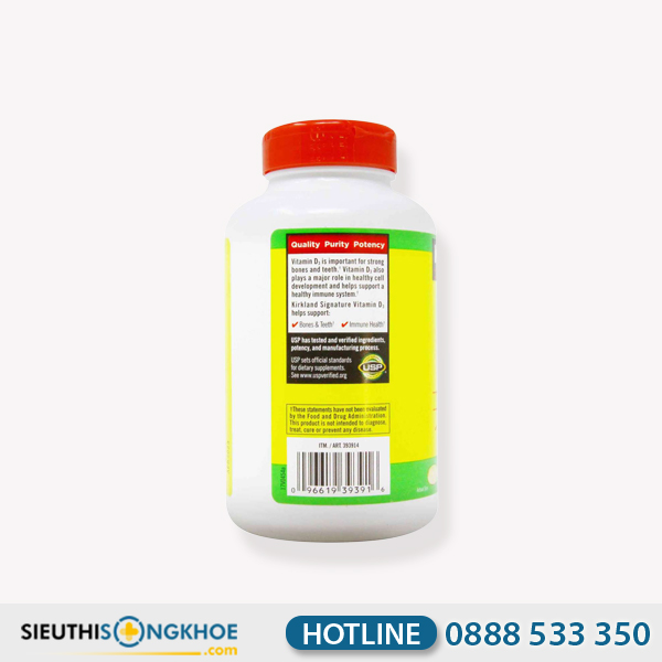 Kirkland D3 50mcg 2000IU Viên Uống Hỗ Trợ Tăng Cường Sức Khoẻ & Cải Thiện Xương Khớp