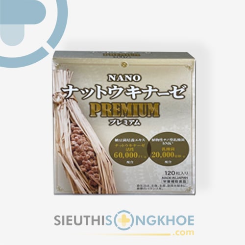 Nattokinase Premium 60000 FU Hỗ Trợ Phòng Ngừa & Tan Cục Máu Đông Hộp 120 Viên