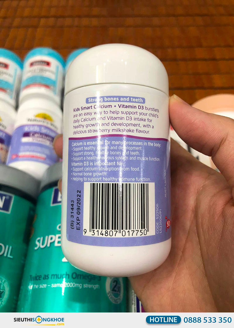 nature's way kids smart calcium + vitamin d3 burstlets