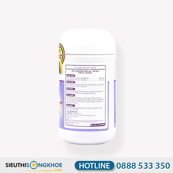 Nature's Way Kids Smart Calcium + Vitamin D3 Burstlets - Sản Phẩm Hỗ Trợ Nâng Cao Sức Khoẻ Xương Răng & Phát Triển Chiều Cao Trẻ Nhỏ