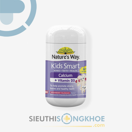 Nature's Way Kids Smart Calcium + Vitamin D3 Burstlets - Sản Phẩm Hỗ Trợ Nâng Cao Sức Khoẻ Xương Răng & Phát Triển Chiều Cao Trẻ Nhỏ
