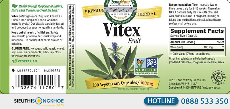 nature's way vitex fruit
