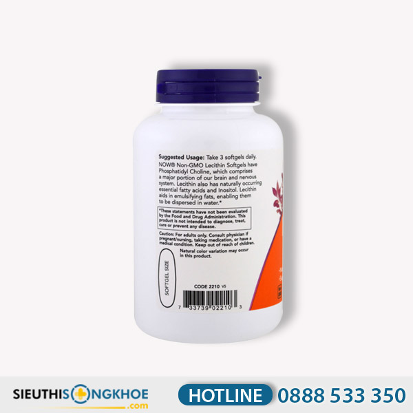 Now Foods Sunflower Lecithin - Viên Uống Hỗ Trợ Cải Thiện Dòng Sữa Mẹ
