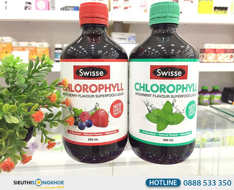 nước diệp lục swisse chlorophyll gia bao nhieu
