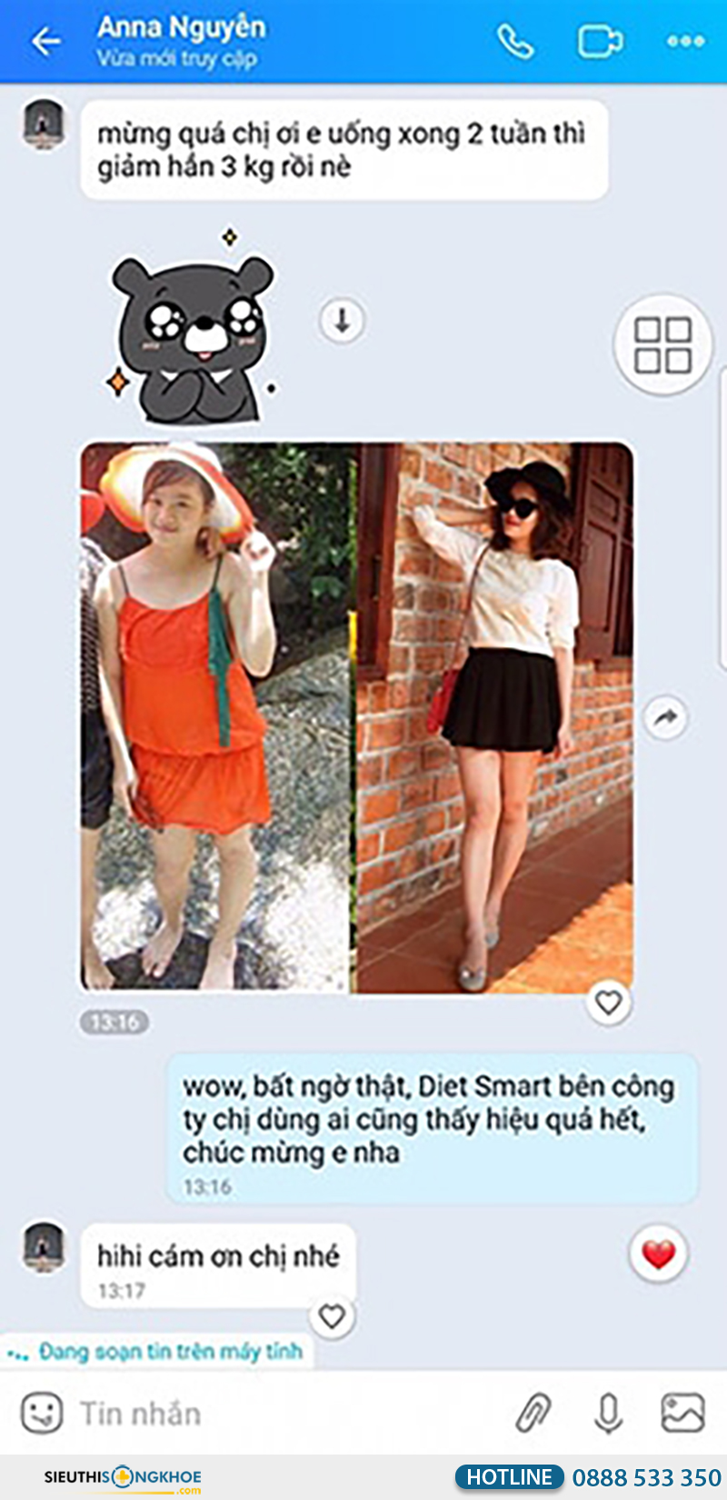 phản hồi khách hàng diet smart