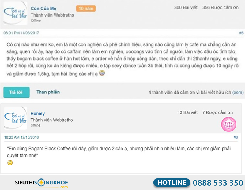 phản hồi khách hàng về bogam black coffee
