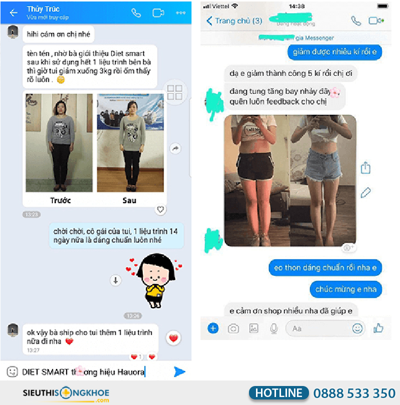 phản hồi khách hàng về diet smart