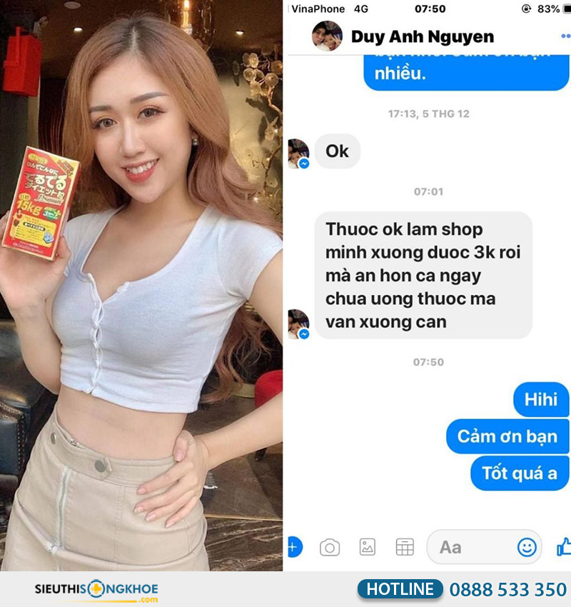 phản hồi khách hàng về naishi diet