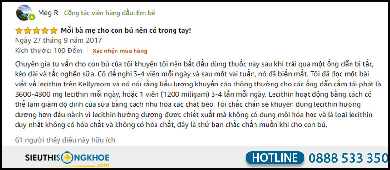 phản hồi khách hàng về now foods sunflower lecithin