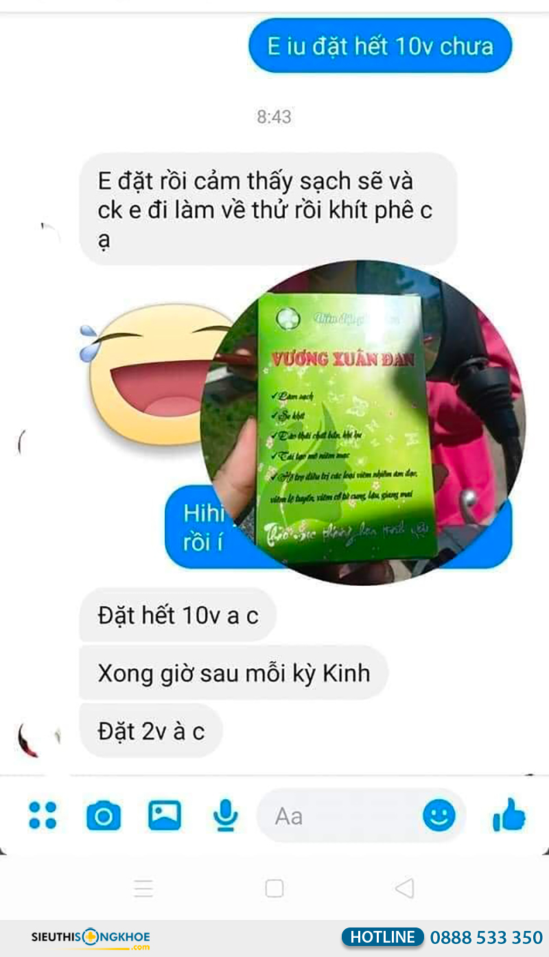 phản hồi khách hàng về viên đặt phụ khoa vương xuân đan