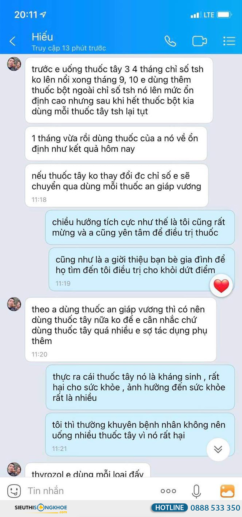 phản hồi khách hàng về viên uống an giáp vương