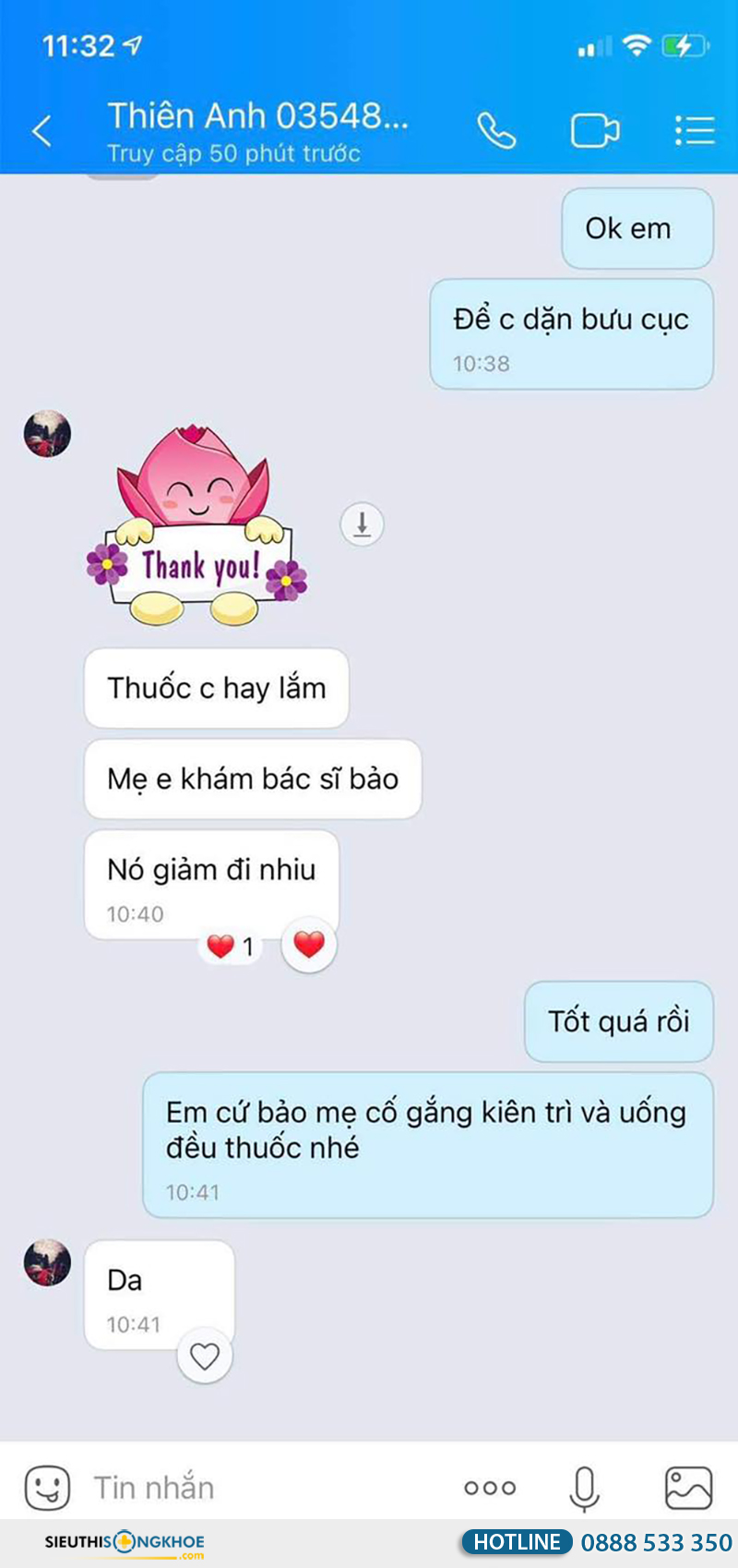 phản hồi khách hàng về viên uống an giáp vương