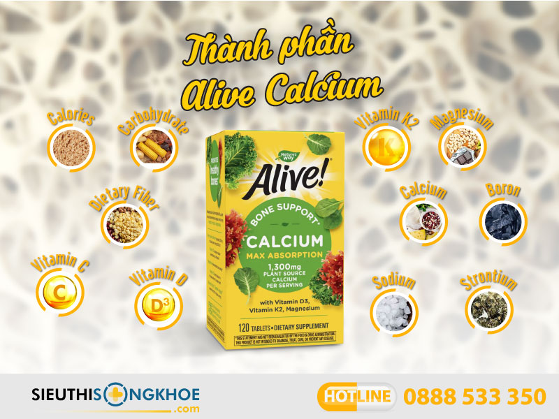 thành phần của alive calcium