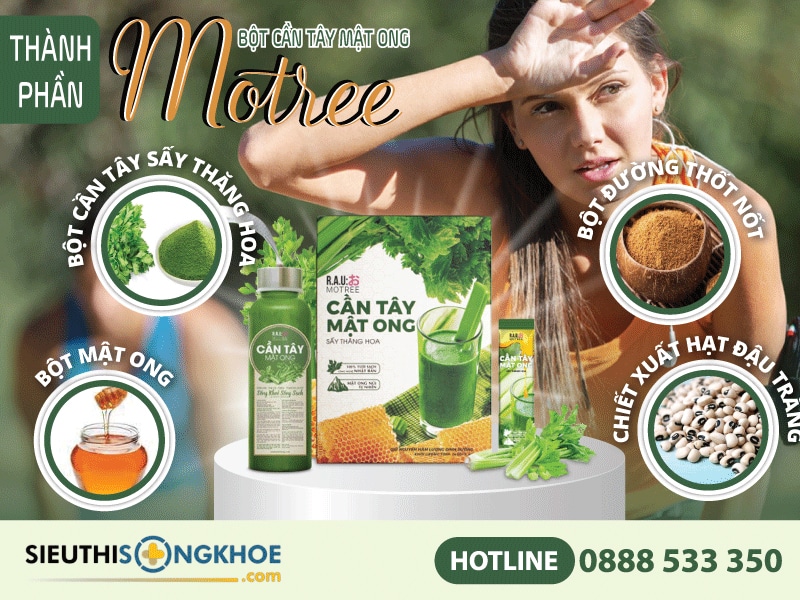 thành phần của bột cần tây mật ong motree