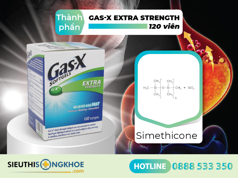 thành phần của gas-x extra strength