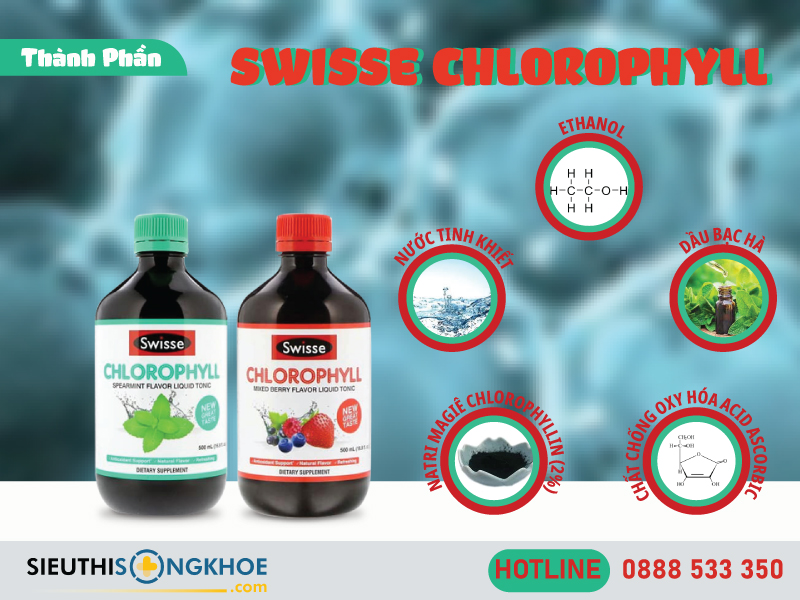 thành phần của nước diệp lục swisse chlorophyll