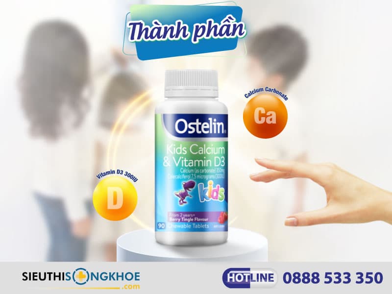 thành phần của ostelin kids calcium & vitamin d3