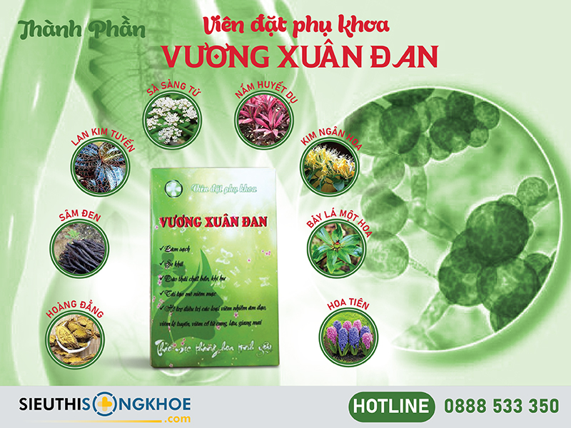 thành phần của viên đặt phụ khoa vương xuân đan