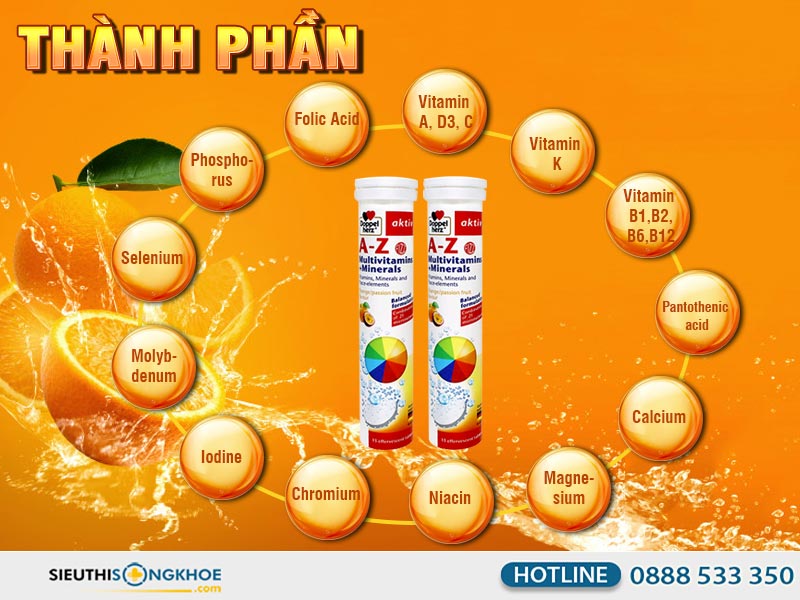 thành phần của viên sủi az fizz