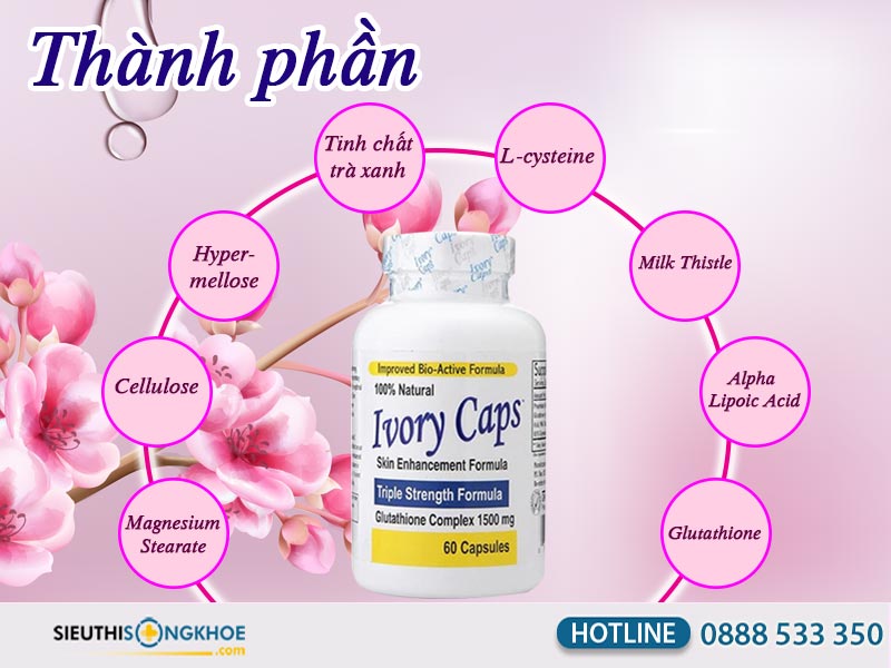 thành phần của viên uống ivory caps