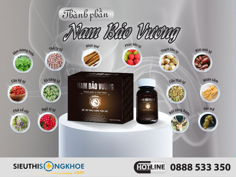 thành phần của viên uống nam bảo vương