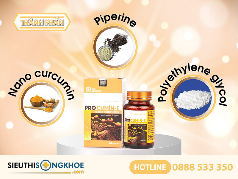 thành phần của viên uống procumin-e