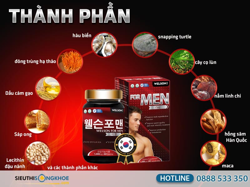 thành phần của welson for men