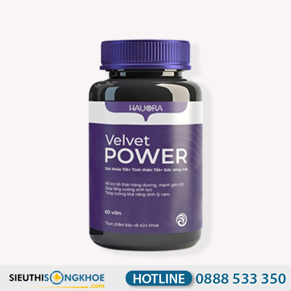 Velvet Power - Viên Uống Hỗ Trợ Bổ Thận Tráng Dương Chống Xuất Tinh Sớm