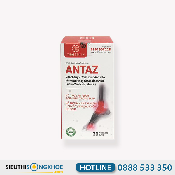 Antaz - Viên Uống Hỗ Trợ Giảm Sưng Viêm Do Gout