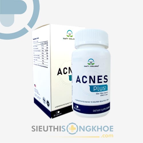 Acnes Plus Hỗ Trợ Điều Trị Các Loại Mụn & Chống Lão Hoá Da Hộp 30 Viên