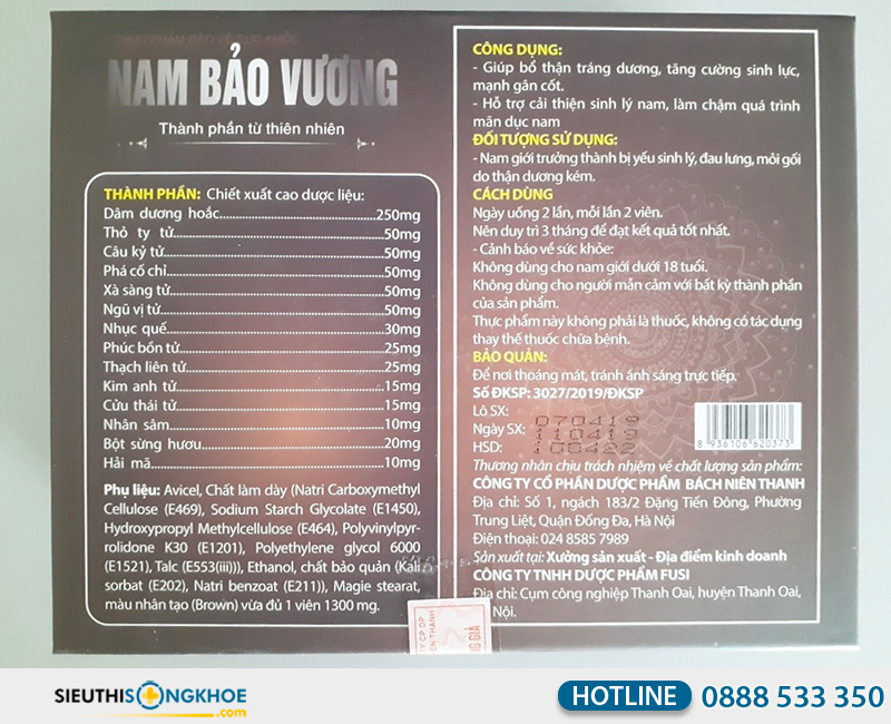 viên uống nam bảo vương