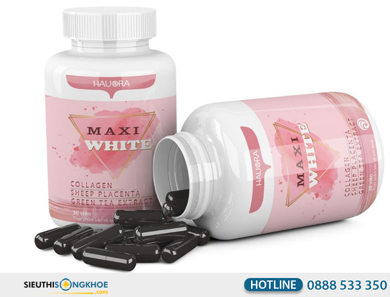 viên uống trắng da hauora maxi white