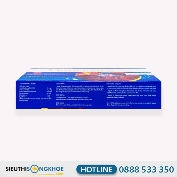 Vindermen Plus - Viên Uống Hỗ Trợ Cải Thiện Thiểu Năng Tuần Hoàn Máu Não