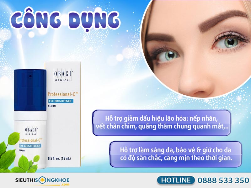 công dụng của obagi professional c eye brightener serum