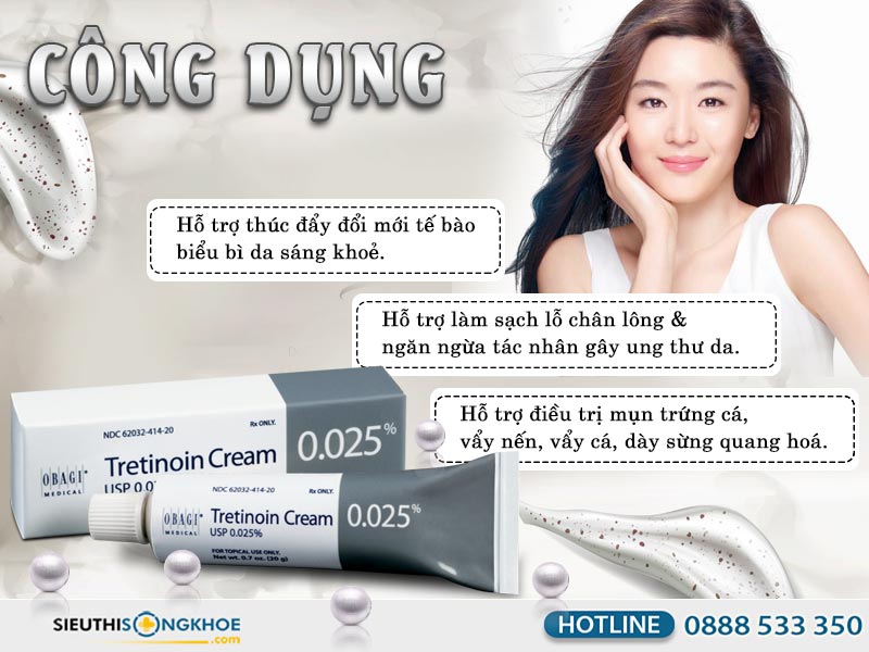 công dụng của obagi tretinoin cream 0.025%