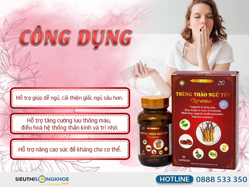 công dụng của trùng thảo ngủ tốt