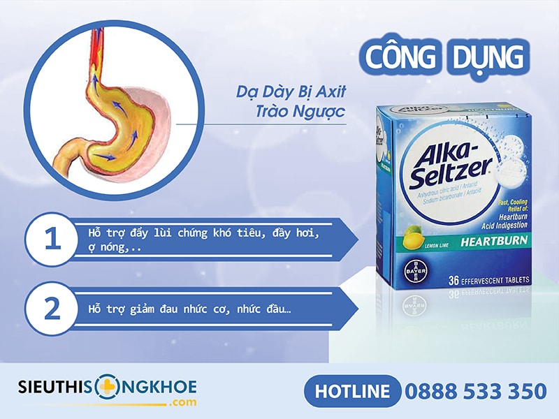 công dụng của viên sủi alka seltzer