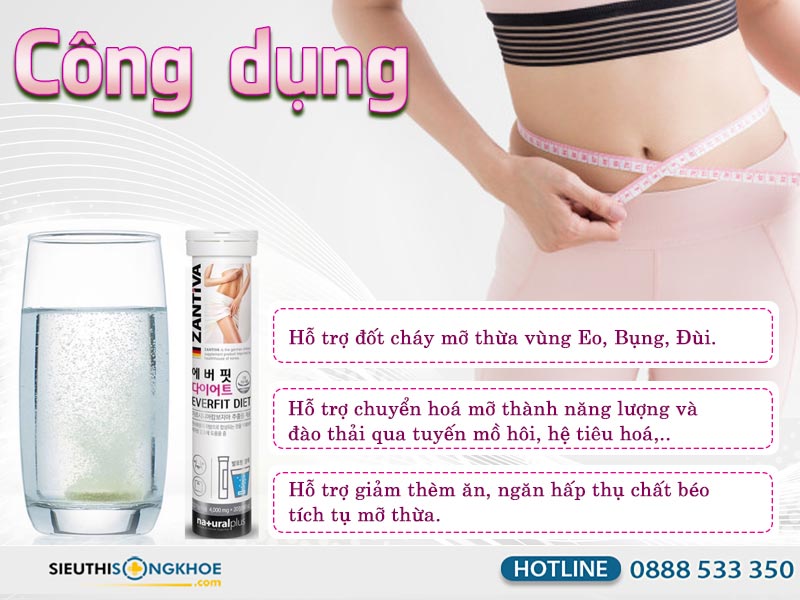 công dụng của viên sủi zantiva everfit diet