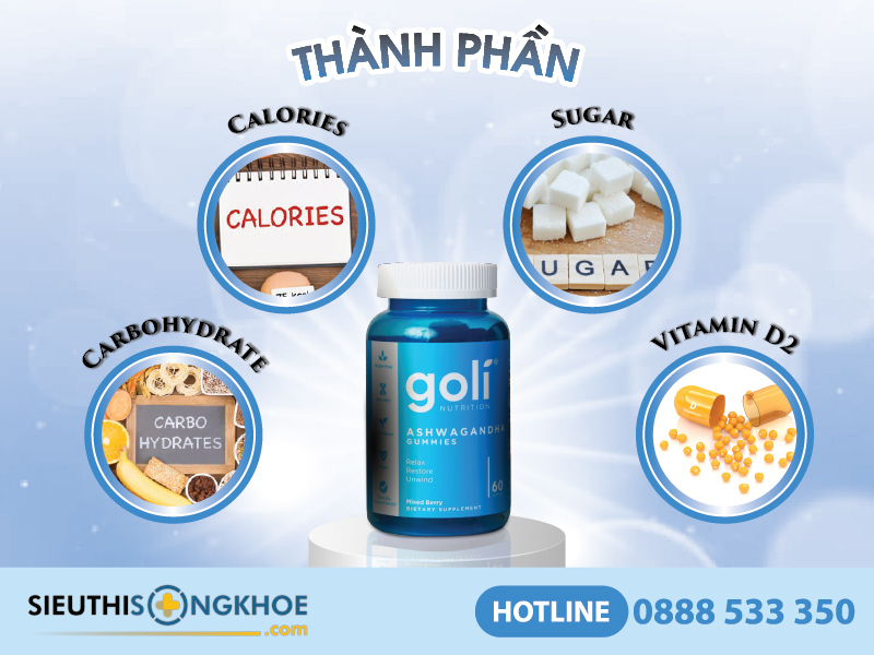 thành phần của goli ashwagandha